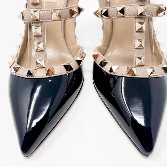 Valentino Garavani Black Rockstud 100 Pump Heels EU 37 US 7 - Picture 5 of 13